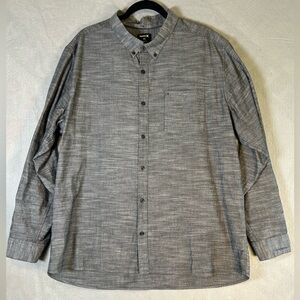 Hurley Men's One‎ & Only Textured Long Sleeve Button Up Size XXL